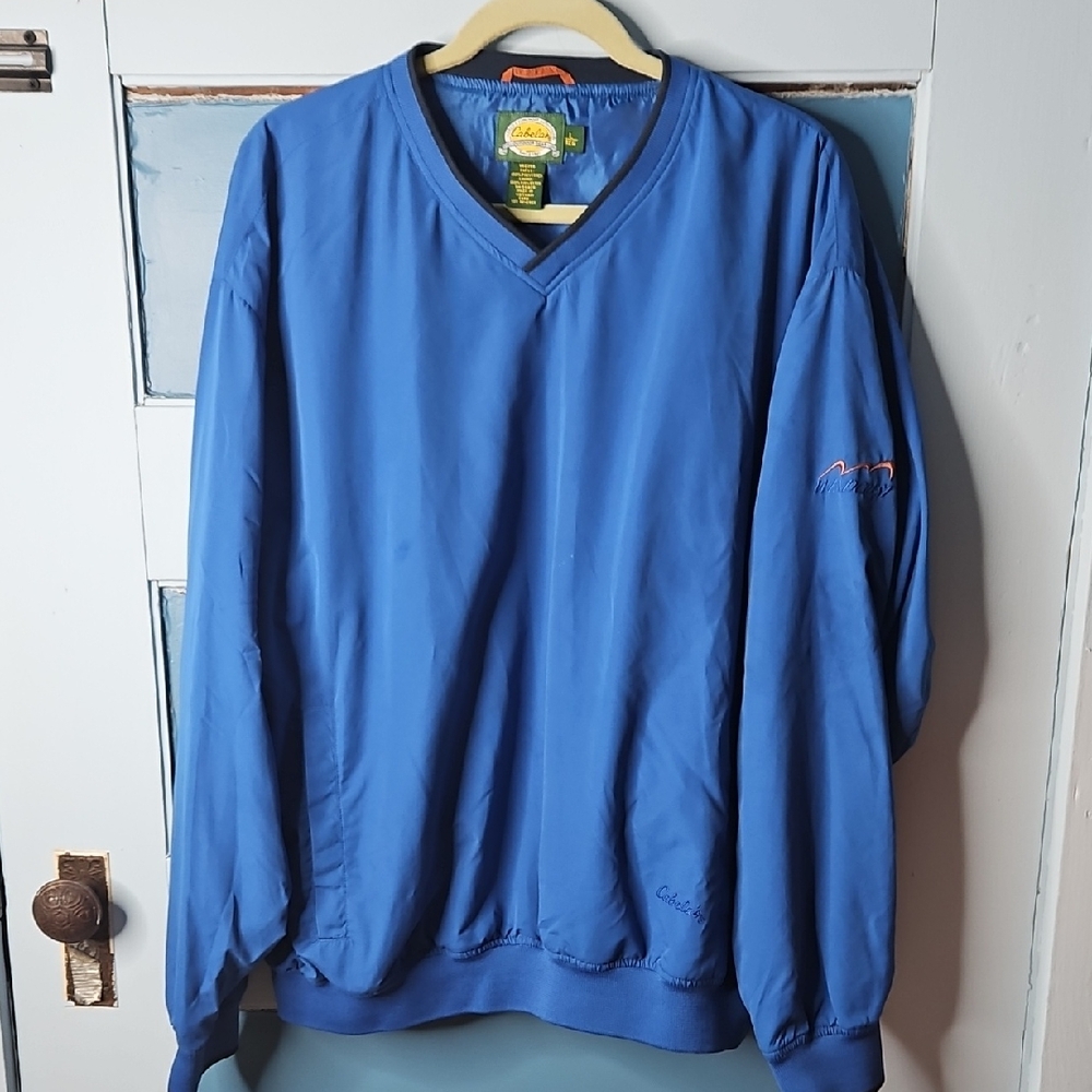 Cabela’s Outdoor V Neck Longsleeve Vintage Pullover Shirt L